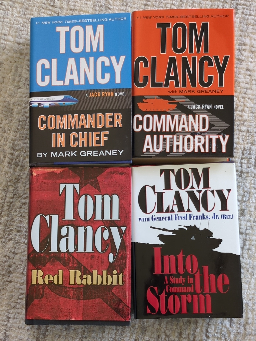 Tom Clancy Hardcover Set Of 4 - 2 Jack Ryan Novels